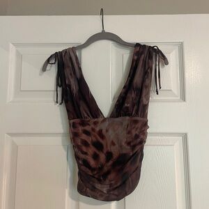 Windsor Brown Tie-Dye Tank Top